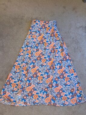 Floral A-Line Maxi Skirt
